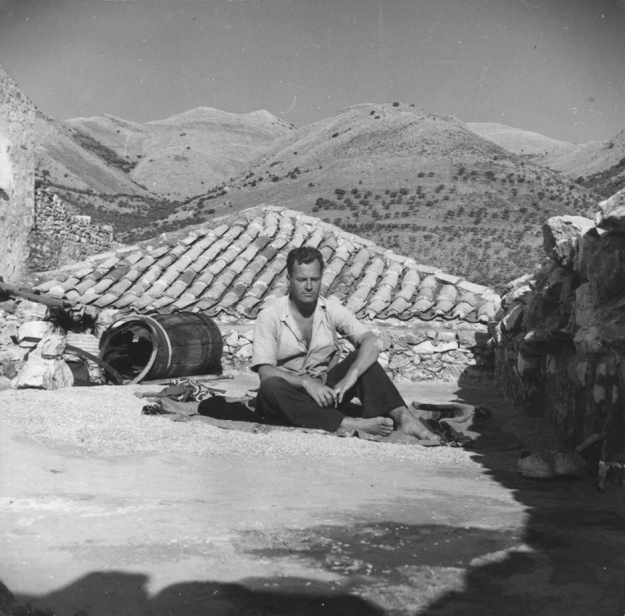 Patrick Leigh Fermor in Phlomochori, a village on the Mani peninsula, southern Peloponnese, Greece (Joan Leigh Fermor/John Murray Collection)